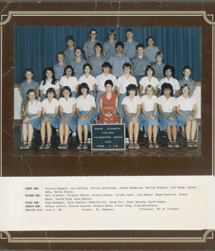 Queen Elizabeth College Form 4 - Z M, 1986