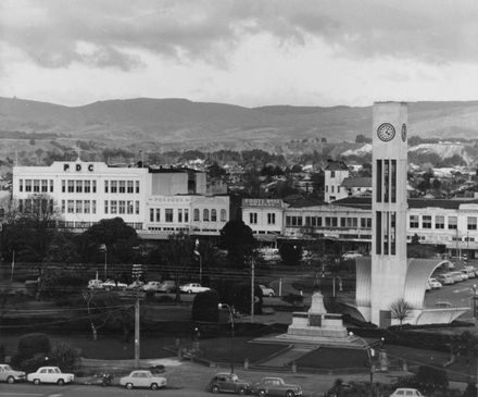 Clock Tower, War Memorial and PDC building, The Square