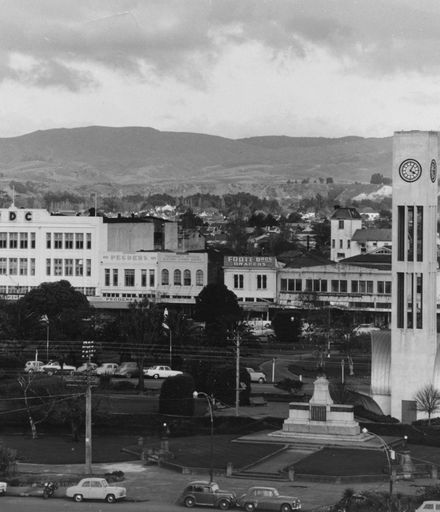 Clock Tower, War Memorial and PDC building, The Square
