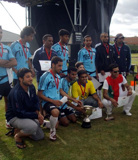 Oman, winners of the Ethkick Football Tournament in 2010
