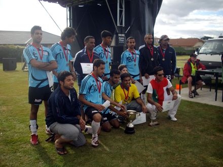 Oman, winners of the Ethkick Football Tournament in 2010