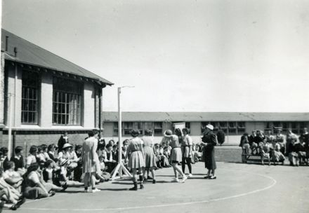 Basketball game at Palmerston North Girls High School