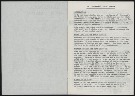 Totaranui Herb Garden, Manawatu Museum 2