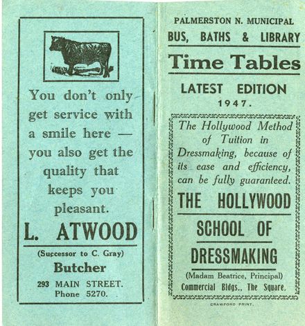 Page 1: Bus, Baths and Library Timetable