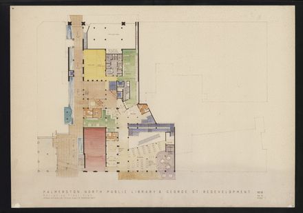 Architectural Plans of the redevelopment of the C M Ross building into the Palmerston North City Library 18