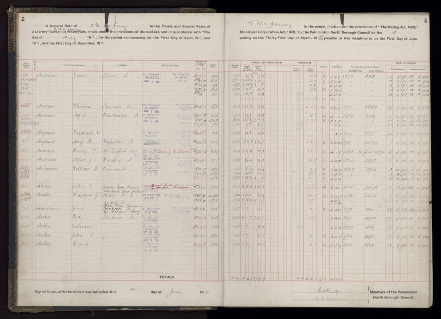 Rate book, 1911-1912 - 2021Pa_PNCC2-23-2-V19_034000-0008