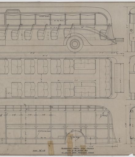 Plan of 33 seater bus