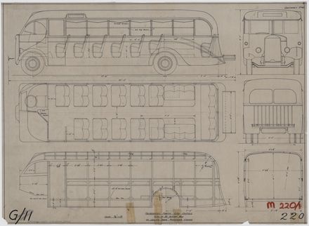 Plan of 33 seater bus