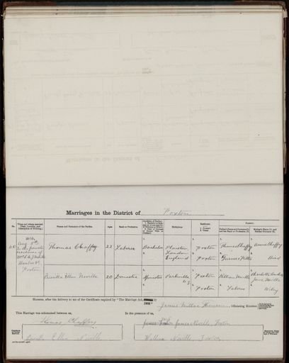 Marriage register 1909- 1927