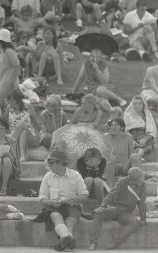 Spectators at the Lido Pool