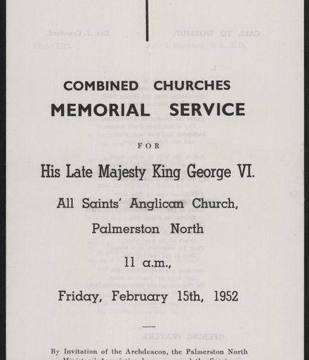 King George VI Memorial Service
