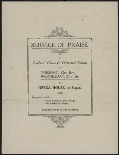 Programme - back page