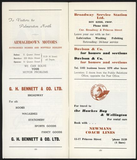 Visitors Guide Palmerston North and Feilding: December 1960 - 3