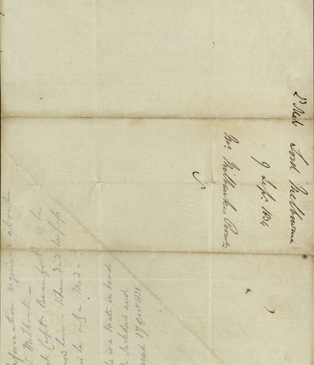 Page 3: Letter relating to midshipman Ralph Milbank, from Lord Melbourne