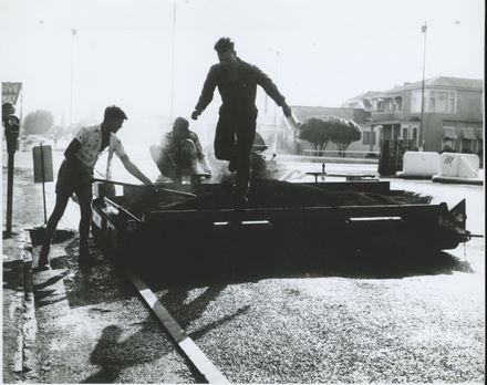 Tar Sealing Machine at Work