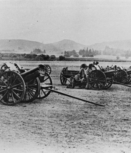 Artillery units practising at Awapuni