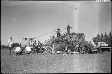 "Large Bonfire at Victoria Park"