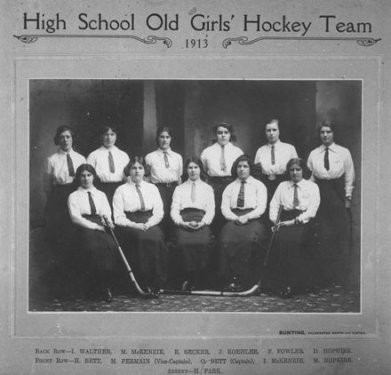 Palmerston North Girls' High School - Old Girls' Hockey Team