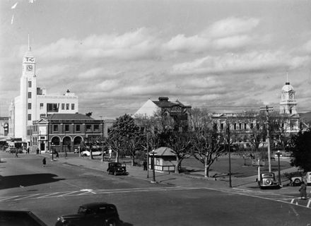 The Square, with Broadway to Main Street beyond