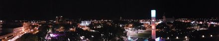 Panorama Palmerston North CBD at night
