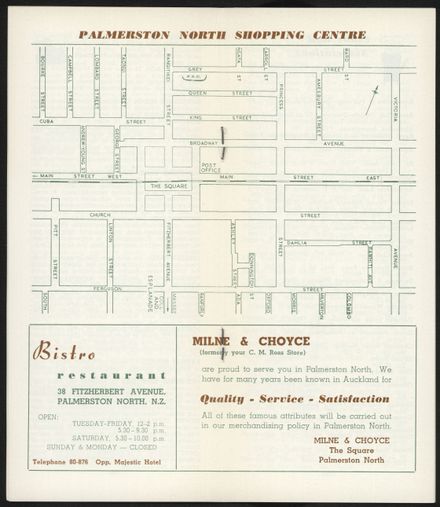 Visitors Guide Palmerston North and Feilding: July-September 1962 - 7