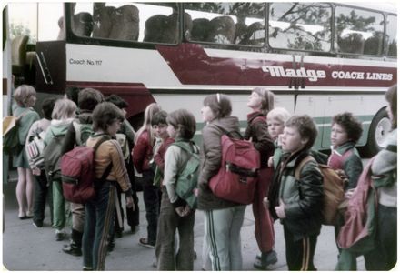 Pupils boarding a bus