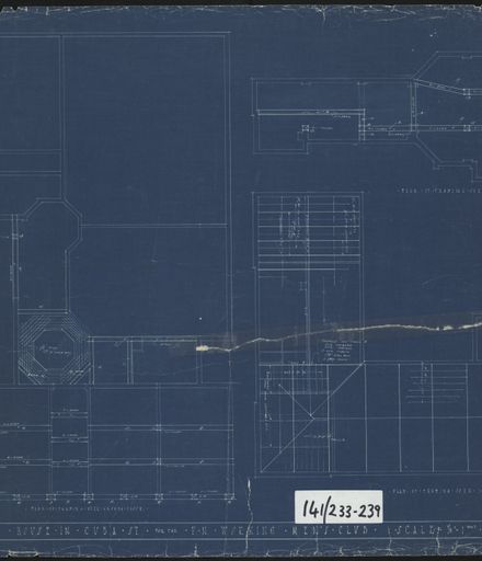 Architectural Plans for the Working Men's Club, Cuba Street 2