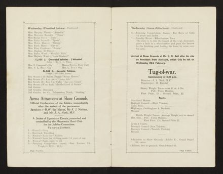Palmerston North 1927 Jubilee Souvenir Programme 9