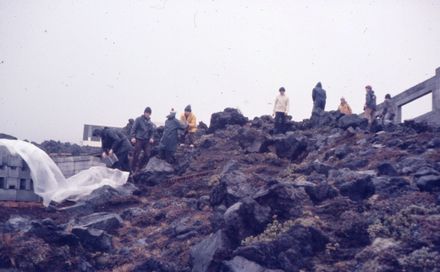 Scouts building Ruapehu Lodge and Snow School