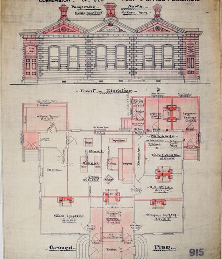 Page 2: Plan of conversion of Palmerston North Post Office