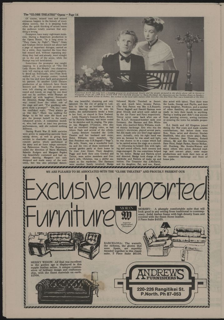 "The Globe Theatre Opens" Commemorative Newspaper 14