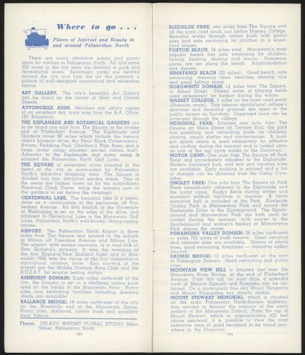 Visitors Guide Palmerston North and Feilding: January-March 1962 - 6