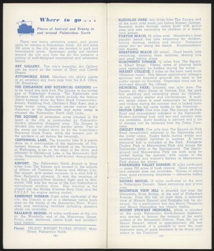 Visitors Guide Palmerston North and Feilding: January-March 1962 - 6