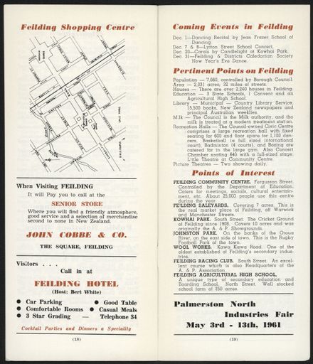 Visitors Guide Palmerston North and Feilding: December 1960 - 11