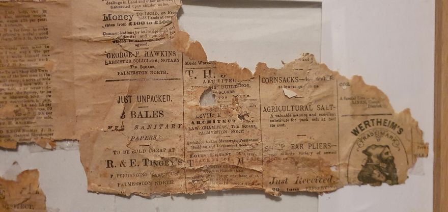 Newspaper found in the Vicarage  of Ashhurst