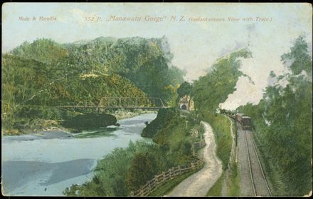 Train in Manawatū Gorge, near Woodville 1