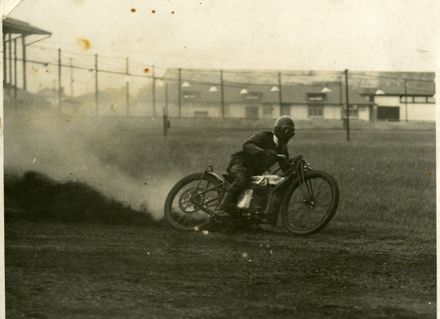 Robert "Bob" Patton racing at Palmerston North Showgrounds