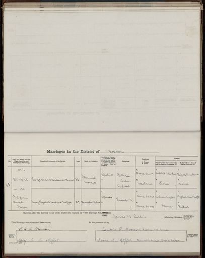 Marriage register 1909- 1927