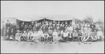 Group of Men and Women at Bowling Green