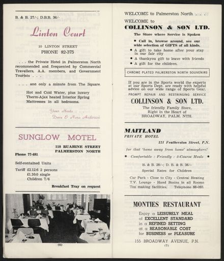 Visitors Guide Palmerston North: July-September 1966 - 6