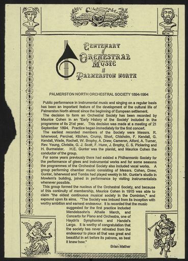 History of the Palmerston North Orchestral Society - Resource cover image