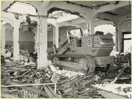 Demoliton of Public Library, corner of Fitzherbert Avenue and The Square