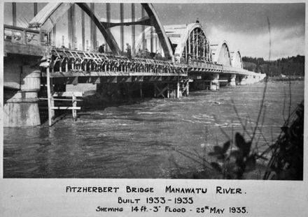 Construction of the second Fitzherbert Bridge