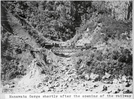 Train in the Manawatu Gorge