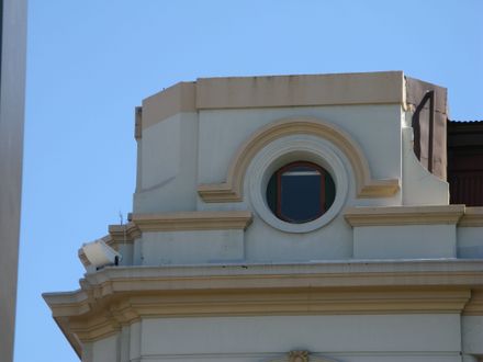 Grand Hotel's former turret, The Square