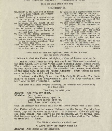 Order of Service for the Battle of Britain Commemoration Service 1958 2