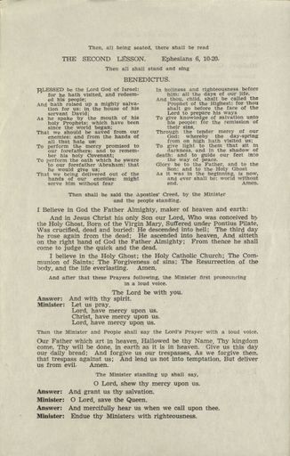 Order of Service for the Battle of Britain Commemoration Service 1958 2