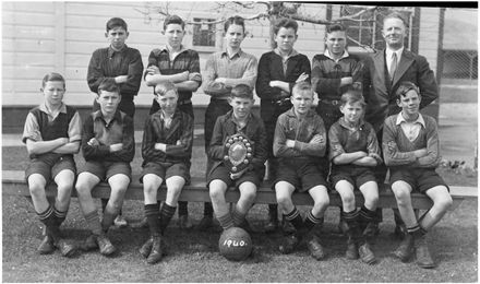 Ashhurst School, Boys Sports Team with Shield