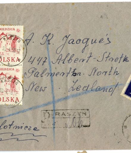 Envelope addressed to the Polish Army League