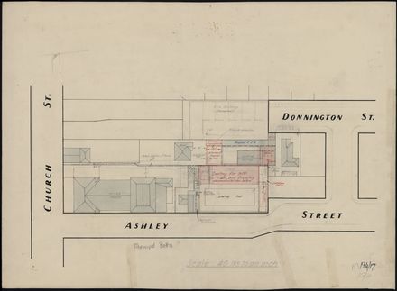 Plan of extension of Municipal Baths